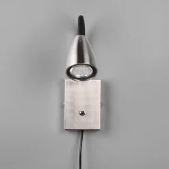Applique Camera Da Letto-Selezionato da Mazzolaluce Applique da comodino camera da letto nichel opaco luce orientabile