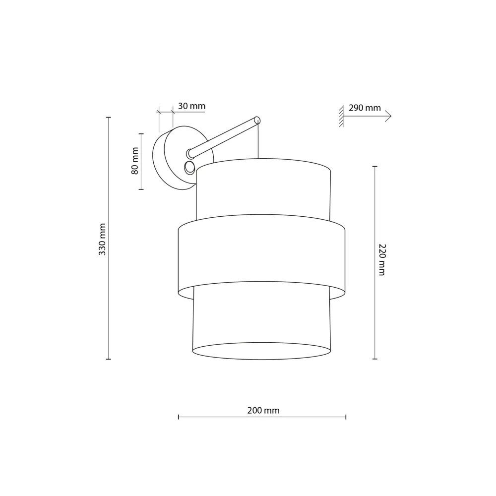 Applique Camera Da Letto-Selezionato da Mazzolaluce Applique da comodino con interruttore paralume in iuta per camera da letto