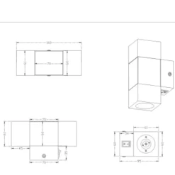 Applique Camera Da Letto-Selezionato da Mazzolaluce Applique da comodino con interruttore grigio cubi vetro led fp