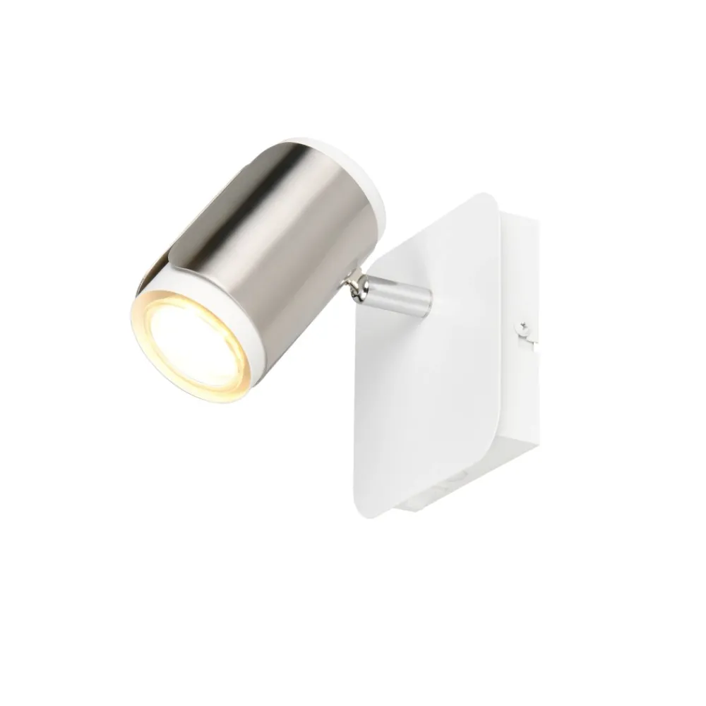 Applique Camera Da Letto-Selezionato da Mazzolaluce Applique da comodino con interruttore spot orientabile bianco nickel