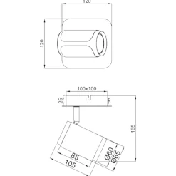 Applique Camera Da Letto-Selezionato da Mazzolaluce Applique da comodino con interruttore spot orientabile bianco nickel