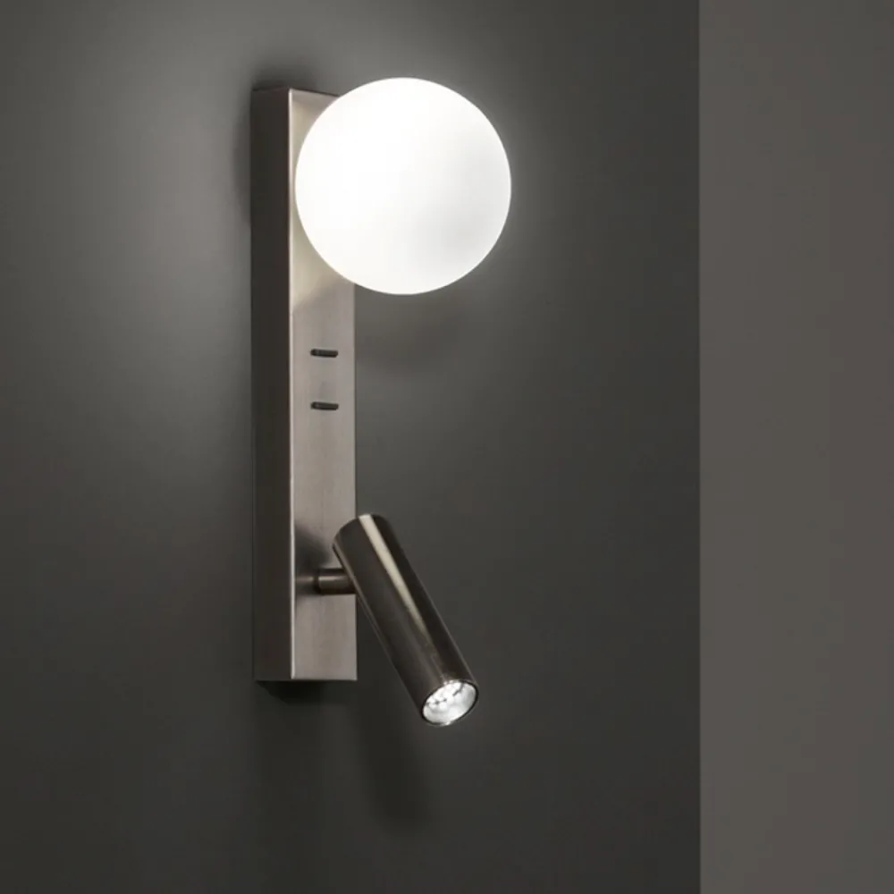 Applique Camera Da Letto-Perenz Illuminazione Applique da comodino fog perenz grigio per camera da letto