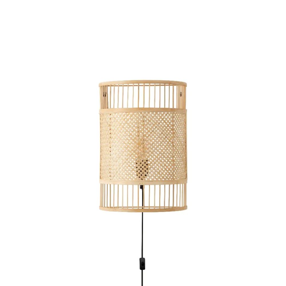 Applique Da Parete-Selezionato da Mazzolaluce Applique da comodino in bamboo rattan intrecciato per camera da letto