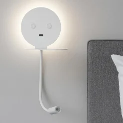 Applique Camera Da Letto-Selezionato da Mazzolaluce Applique da comodino led 3000k orientabile presa usb bianco
