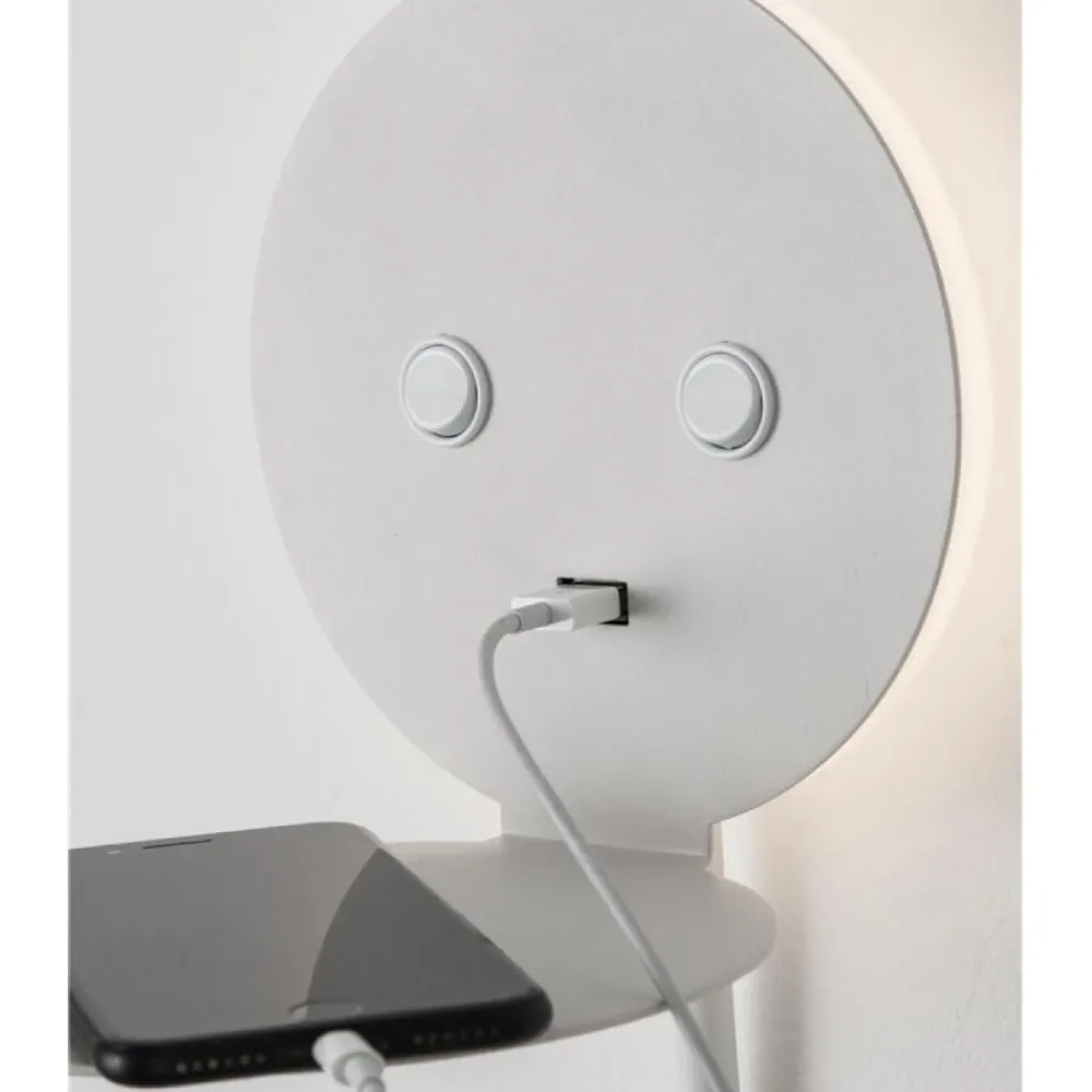 Applique Camera Da Letto-Selezionato da Mazzolaluce Applique da comodino led 3000k orientabile presa usb bianco