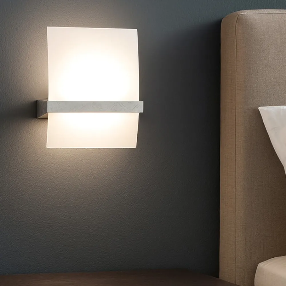 Applique Camera Da Letto-Top Light Applique da comodino legno argento toplight wood