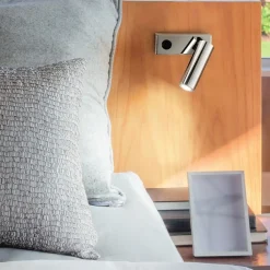 Applique Camera Da Letto-IsyLuce Applique da comodino luce orientabile 3000k cromo