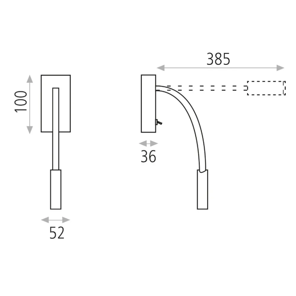 Applique Camera Da Letto-Selezionato da Mazzolaluce Applique da comodino nera per camera da letto led 3w 3000k orientabile