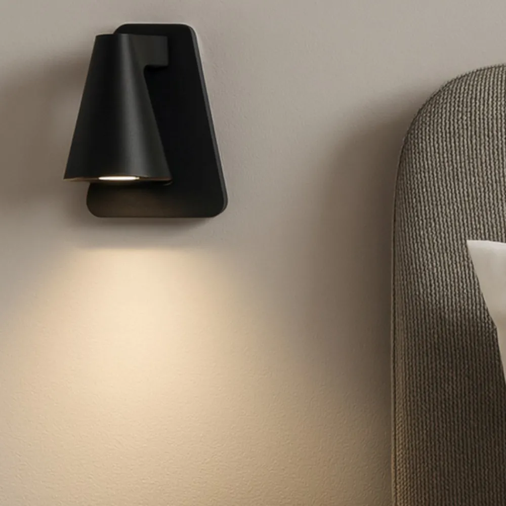 Applique Camera Da Letto-Selezionato da Mazzolaluce Applique da comodino nero led con interruttore per camera da letto