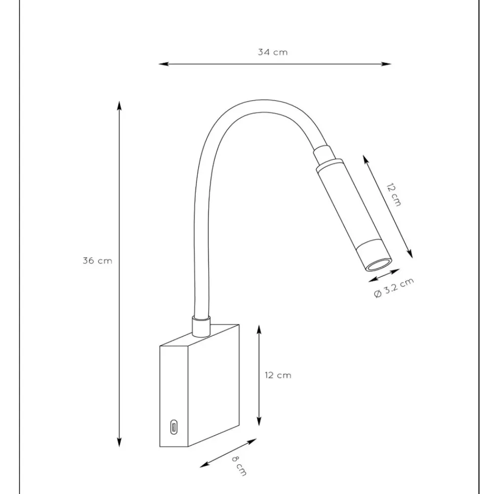 Applique Camera Da Letto-Selezionato da Mazzolaluce Applique da comodino nero orientabile led dimmerabile con usb