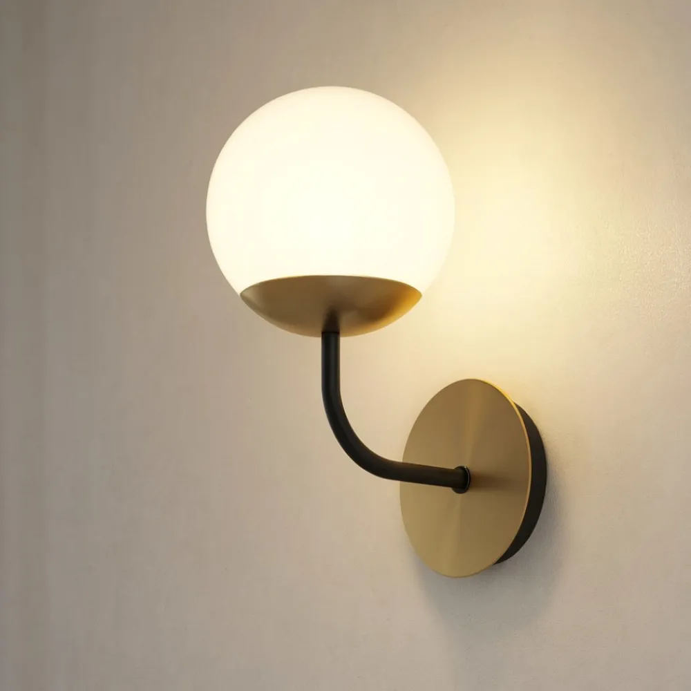 Applique Da Parete-Top Light Applique da comodino oro nero per camera da letto