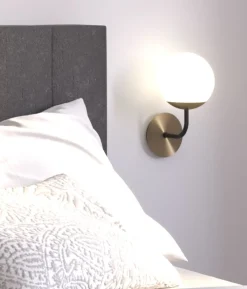 Applique Da Parete-Top Light Applique da comodino oro nero per camera da letto