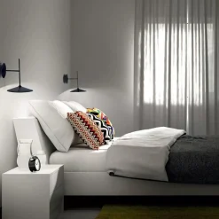 Applique Camera Da Letto-Linea Light Applique da comodino poe led 3000k nera moderna