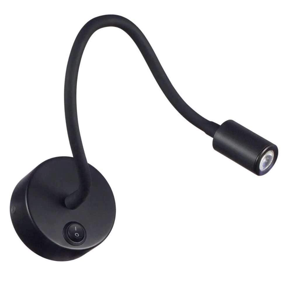 Applique Camera Da Letto-Selezionato da Mazzolaluce Applique da comodino testata camera da letto led 3000k 3w orientabile nero