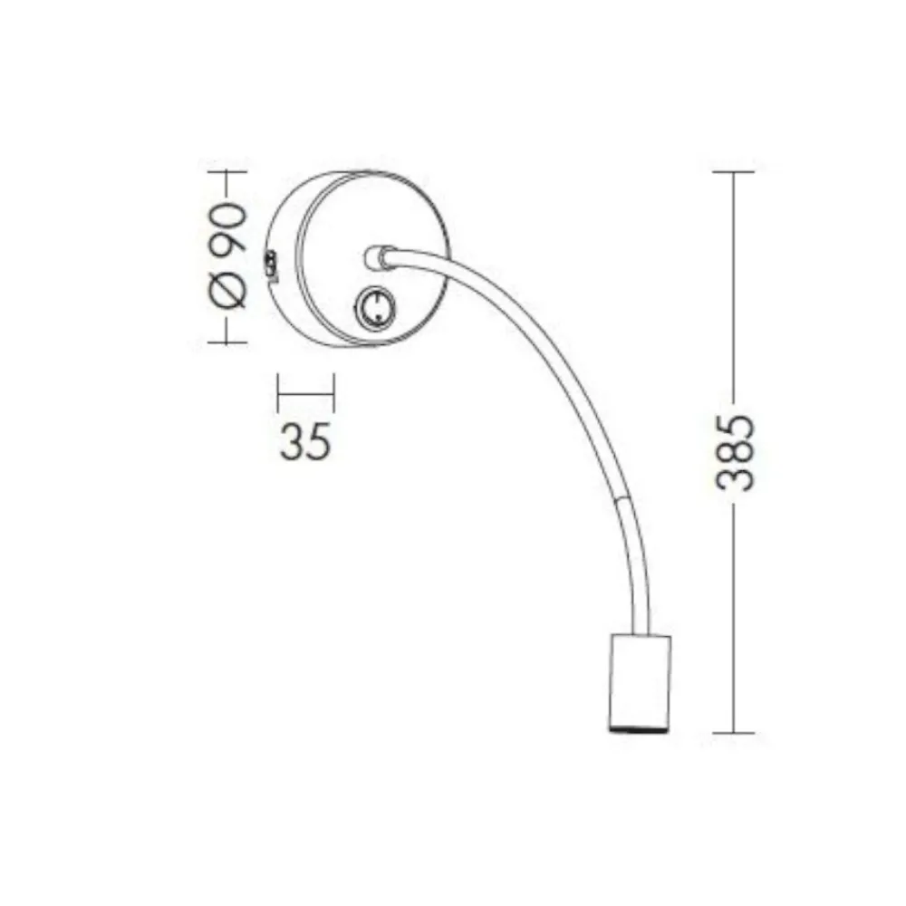 Applique Camera Da Letto-Selezionato da Mazzolaluce Applique da comodino testata camera da letto led 3000k 3w orientabile nero