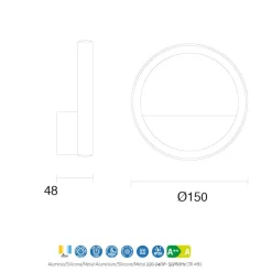 Applique Camera Da Letto-Selezionato da Mazzolaluce Applique da comodino 8w 3000k per camera da letto moderna