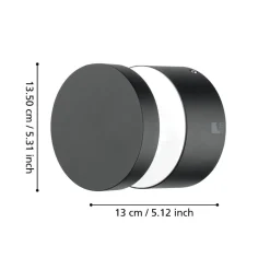 Applique Da Esterno-Selezionato da Mazzolaluce Applique da esterno alluminio nero ip44 led 11w 3000k