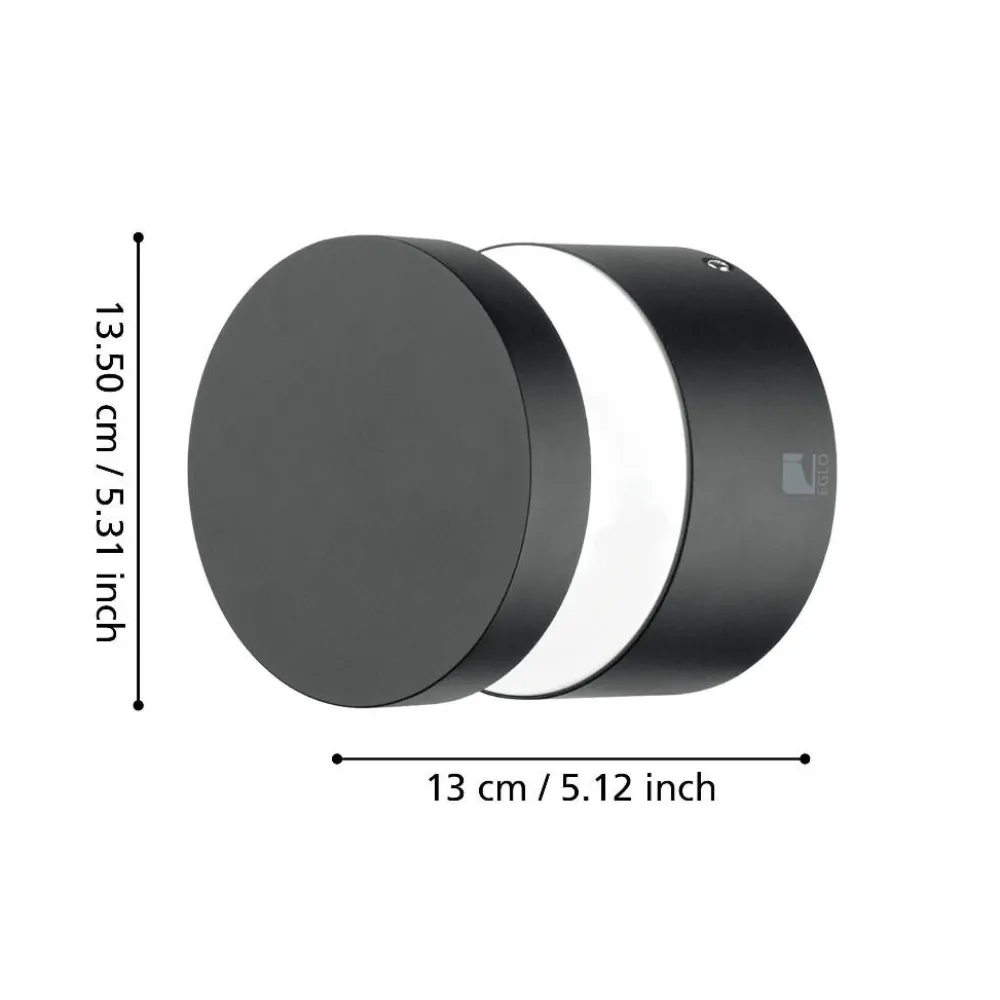 Applique Da Esterno-Selezionato da Mazzolaluce Applique da esterno alluminio nero ip44 led 11w 3000k
