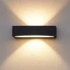 Applique Da Esterno-Ideal Lux Applique da esterno andromeda ap2 nero rettangolare