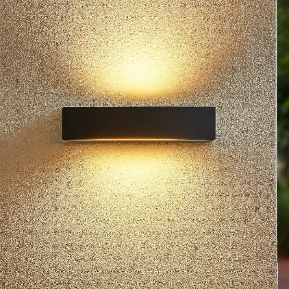 Applique Da Esterno-Ideal Lux Applique da esterno andromeda ap2 nero rettangolare