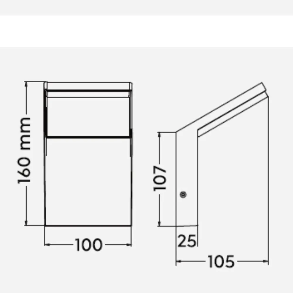 Applique Da Esterno-Selezionato da Mazzolaluce Applique da esterno anti corrosione moderno antracite led 8w 3000k