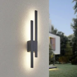 Applique Da Esterno-Selezionato da Mazzolaluce Applique da esterno anti corrosione moderna antracite led 18w 3000k