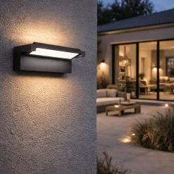 Applique Da Esterno-Perenz Illuminazione Applique da esterno antracite led 36w cct orientabile ip65 perenz display