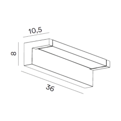 Applique Da Esterno-Perenz Illuminazione Applique da esterno antracite led 36w cct orientabile ip65 perenz display