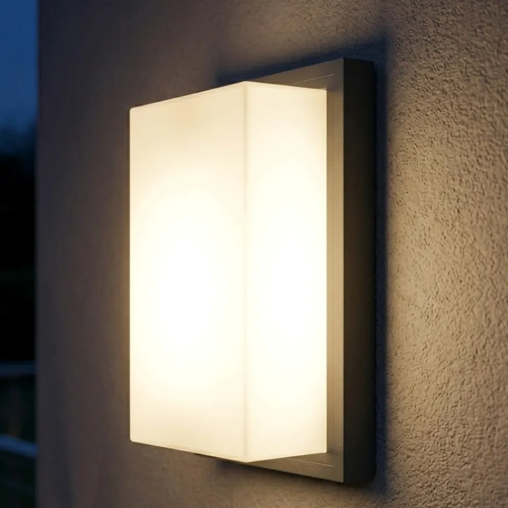 Applique Da Esterno-IsyLuce Applique da esterno antracite moderna ip65
