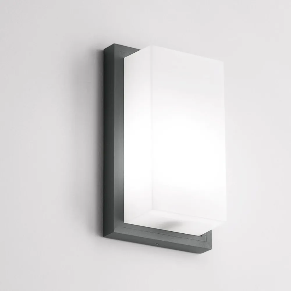 Applique Da Esterno-IsyLuce Applique da esterno antracite moderna ip65