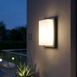 Applique Da Esterno-IsyLuce Applique da esterno antracite moderna ip65