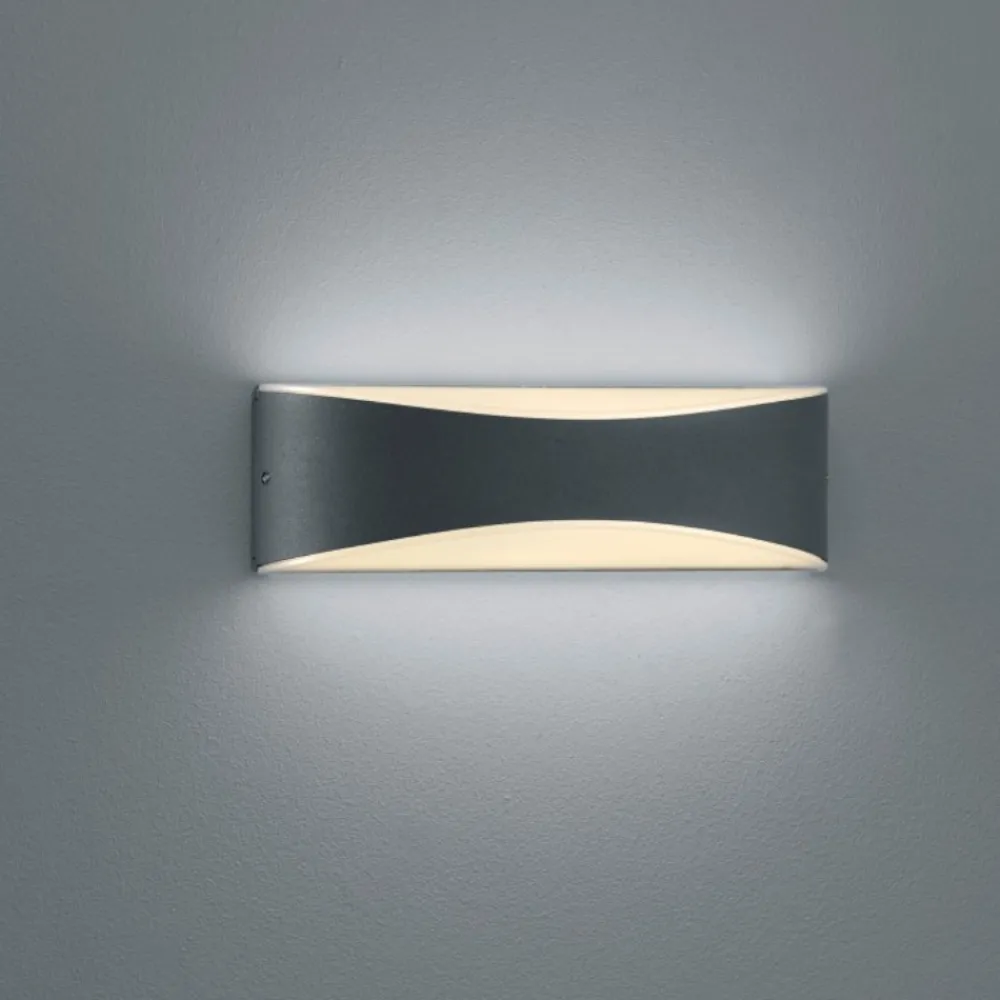 Applique Da Esterno-Selezionato da Mazzolaluce Applique da esterno antracite moderna led 9w 3000k ip65