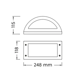 Applique Da Esterno-Selezionato da Mazzolaluce Applique da esterno antracite moderna 12w 3000k