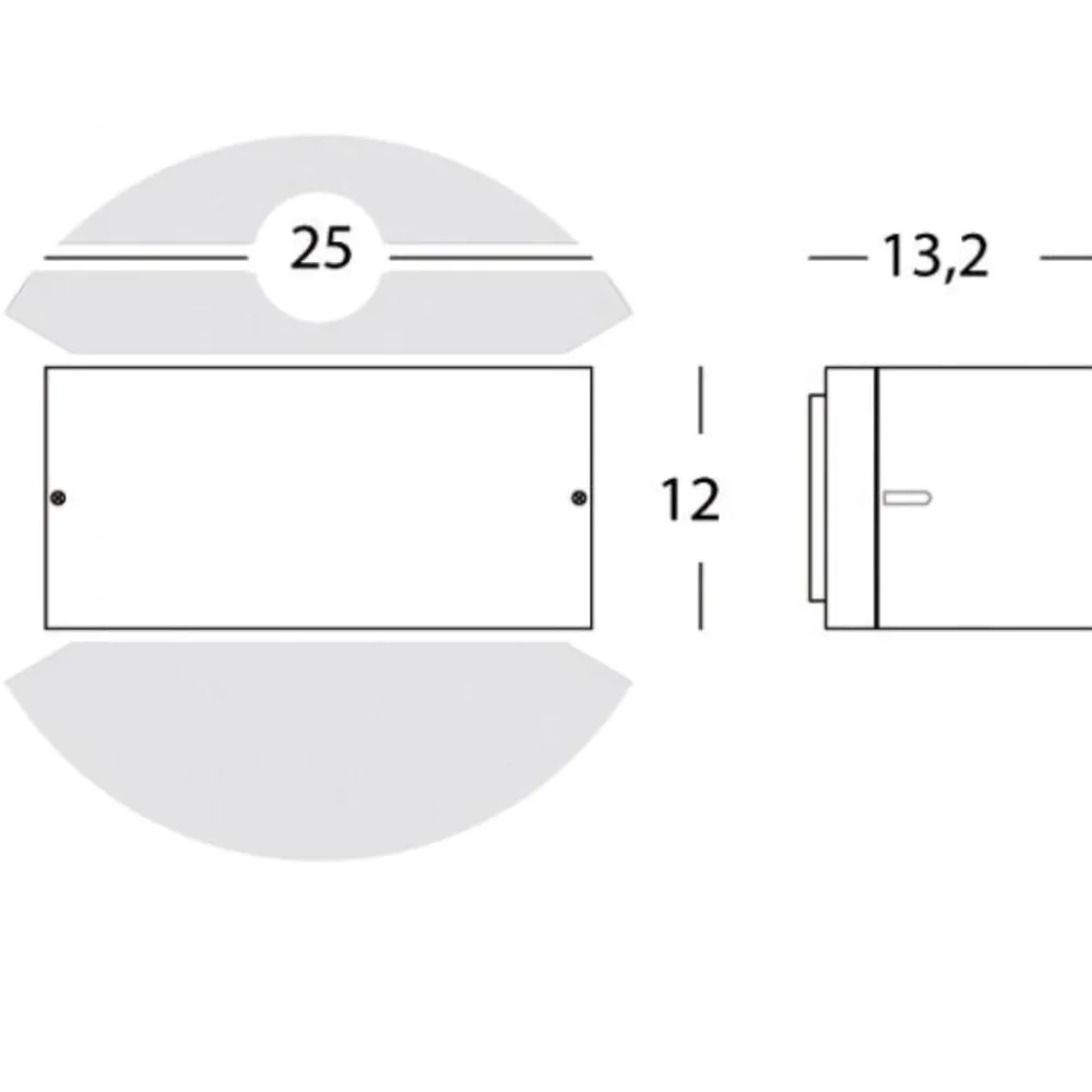 Applique Da Esterno-Selezionato da Mazzolaluce Applique da esterno balcone curva grigio antracite