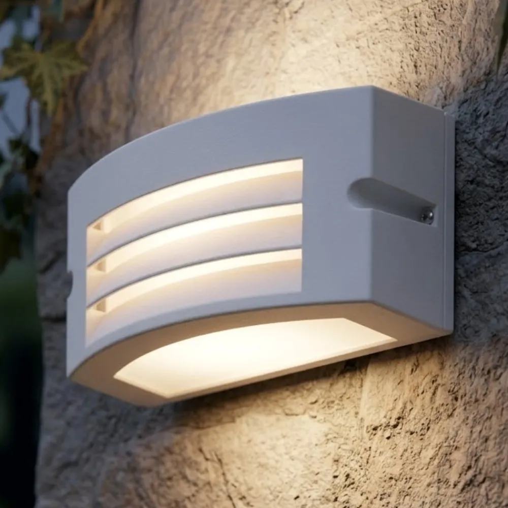 Applique Da Esterno-Selezionato da Mazzolaluce Applique da esterno balcone moderna bianca led 10w 3000k ip65