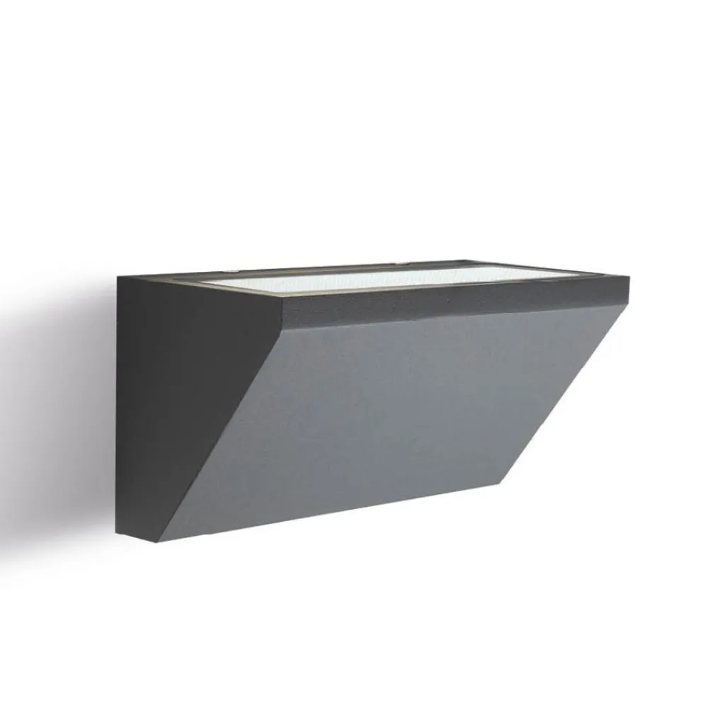 Applique Da Esterno-Selezionato da Mazzolaluce Applique da esterno balcone moderna grafite led 18w 4000k ip65