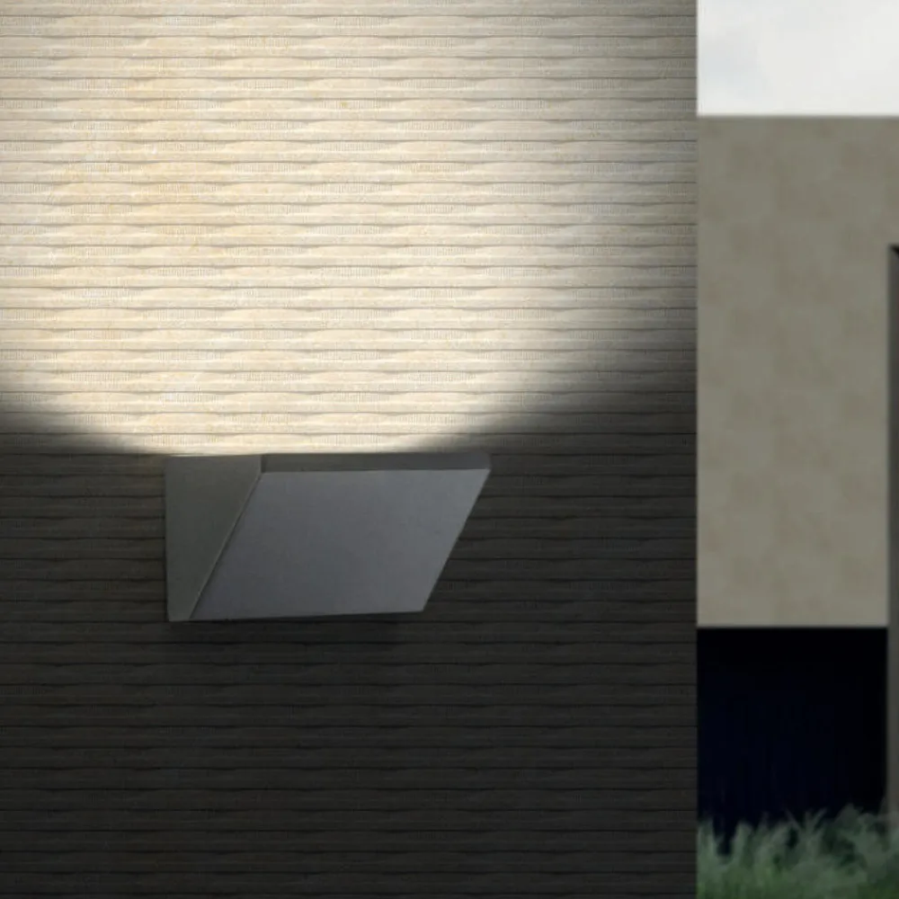 Applique Da Esterno-Selezionato da Mazzolaluce Applique da esterno balcone moderna grafite led 18w 4000k ip65