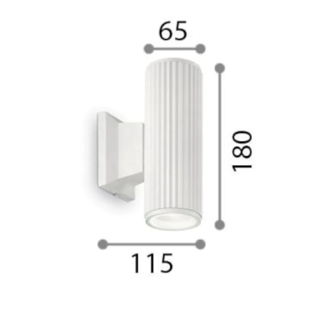 Applique Da Esterno-Ideal Lux Applique da esterno base ap2 bianco