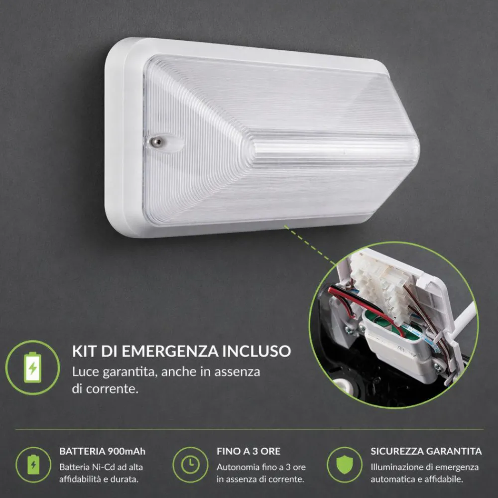 Applique Da Esterno-Selezionato da Mazzolaluce Applique da esterno bianca led 8,5w cct con sensore di movimento crepuscolare ip66
