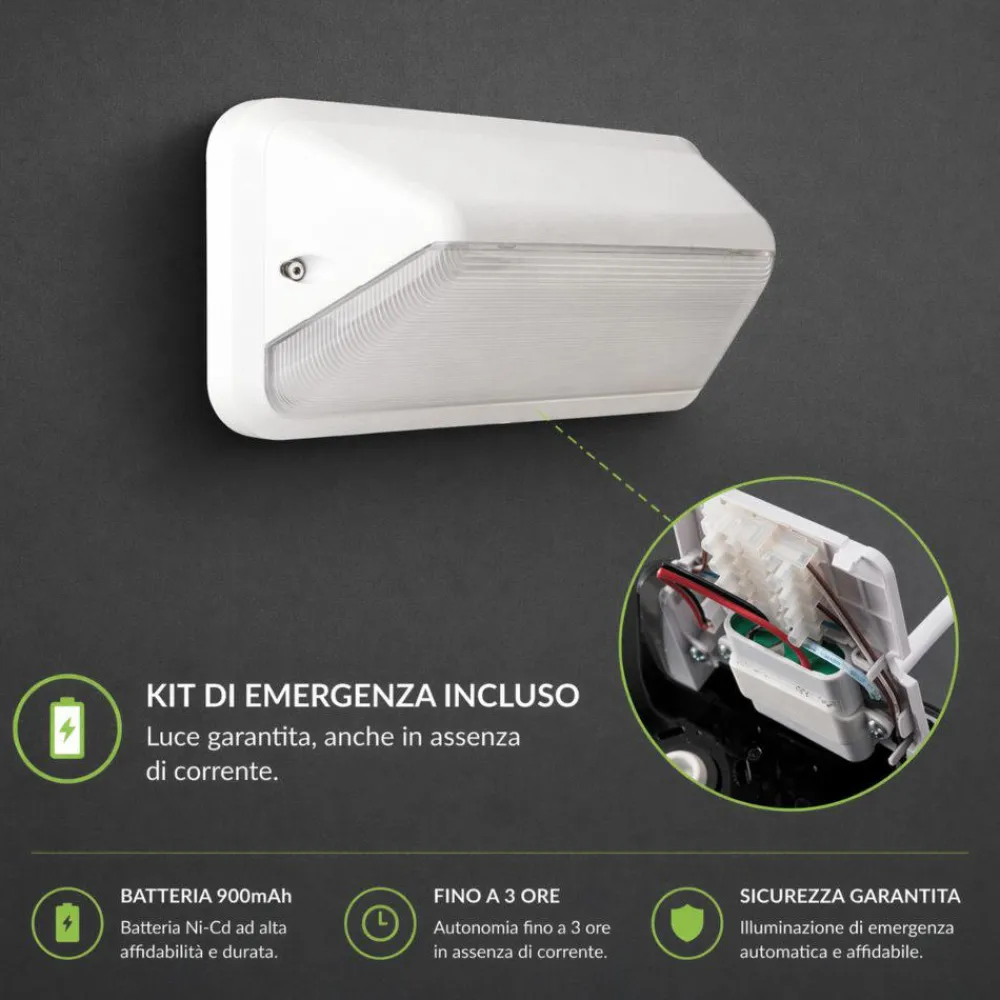 Applique Da Esterno-Selezionato da Mazzolaluce Applique da esterno bianca moderna led cct con sensore crepuscolare di movimento ip66