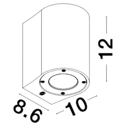 Applique Da Esterno-Selezionato da Mazzolaluce Applique da esterno cemento bianco
