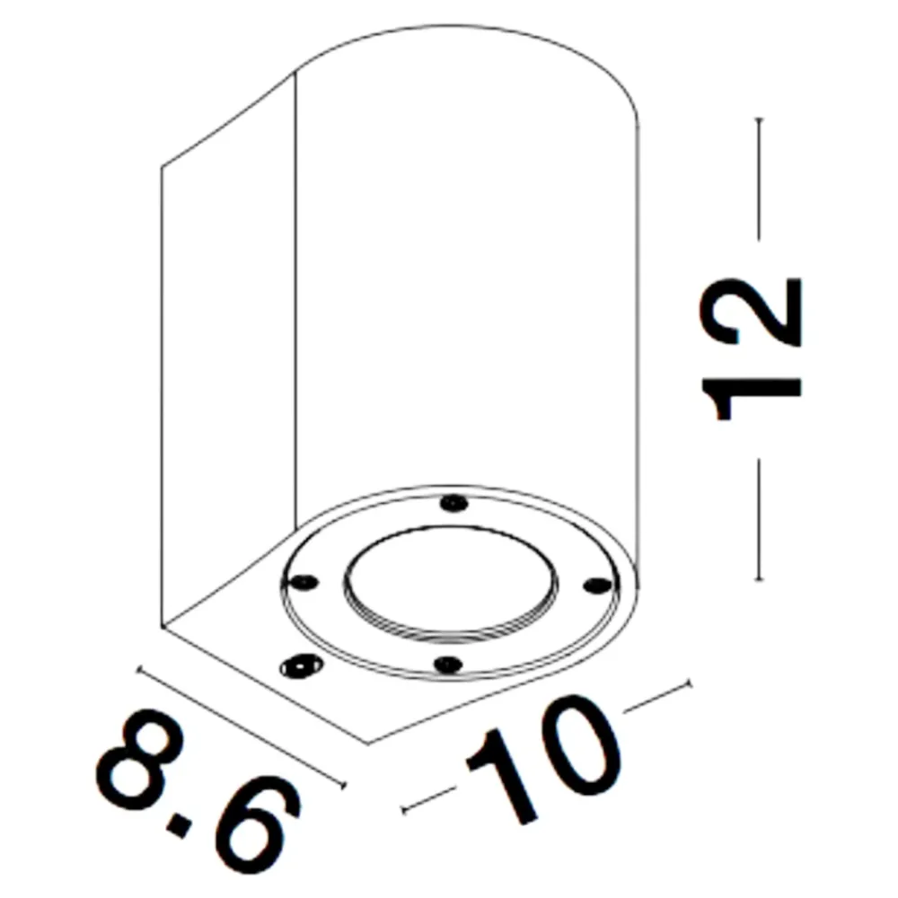 Applique Da Esterno-Selezionato da Mazzolaluce Applique da esterno cemento bianco