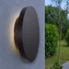 Applique Da Esterno-Selezionato da Mazzolaluce Applique da esterno cerchio disco nero led 12w 3000k