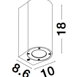 Applique Da Esterno-Selezionato da Mazzolaluce Applique da esterno cilindro di cemento