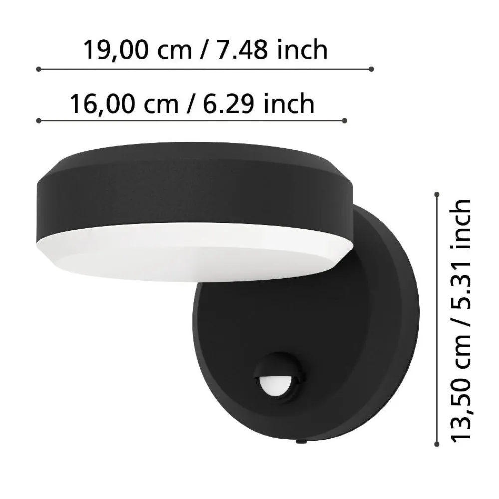 Applique Da Esterno-Selezionato da Mazzolaluce Applique da esterno con sensore di movimento e crepuscolare led 3000k ip44
