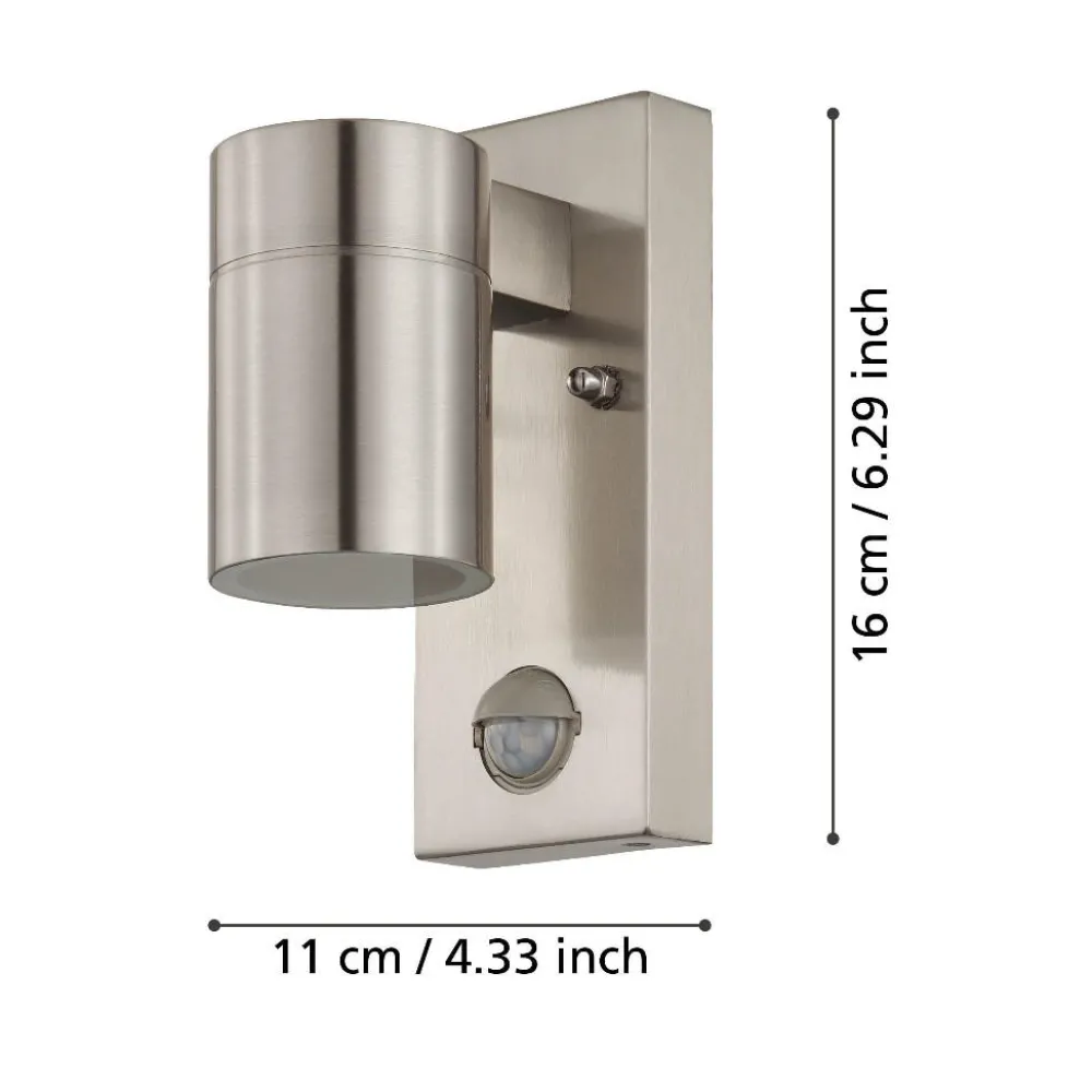 Applique Da Esterno-Selezionato da Mazzolaluce Applique da esterno con sensore di movimento acciaio ip44