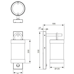 Applique Da Esterno-Selezionato da Mazzolaluce Applique da esterno con sensore di movimento e sensore crepuscolare antracite