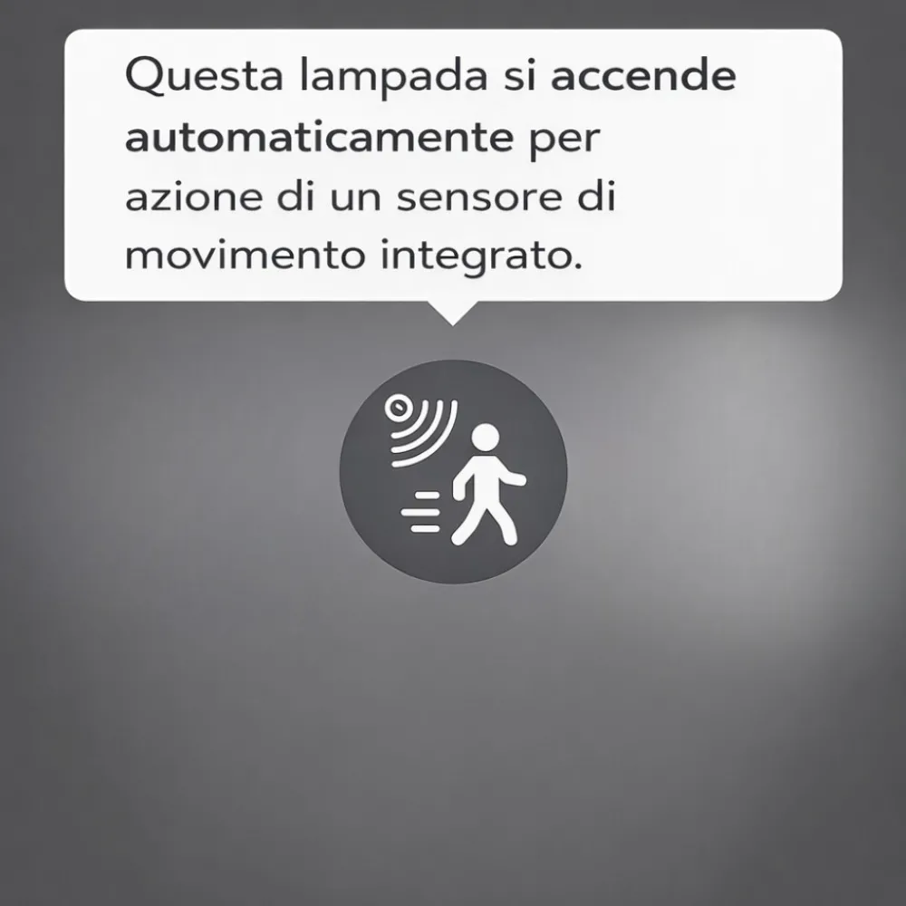 Applique Da Esterno-Selezionato da Mazzolaluce Applique da esterno con sensore movimento led 8w 3000k antracite anti corrosione