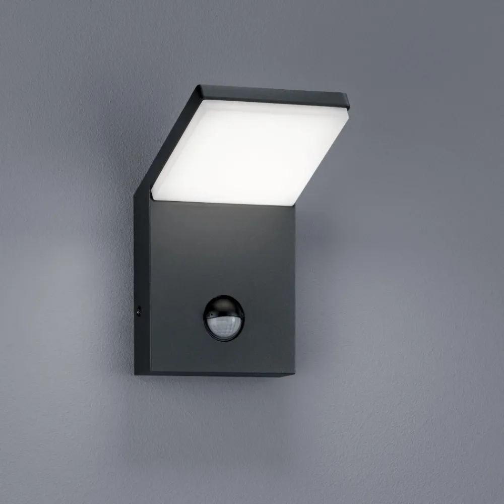 Applique Da Esterno-Selezionato da Mazzolaluce Applique da esterno con sensore movimento led 8w 3000k antracite anti corrosione