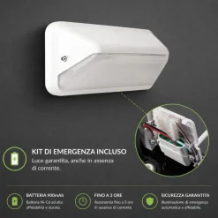 Applique Da Esterno-Selezionato da Mazzolaluce Applique da esterno con sensore di movimento crepuscolare nera led cct ip66